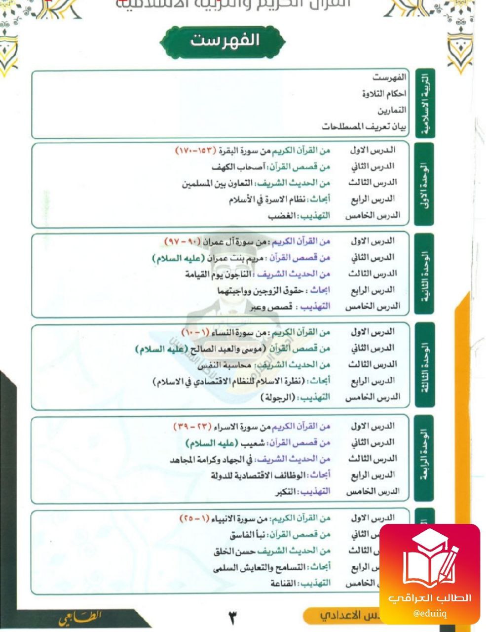 ملزمة عدنان البياتي اسلامية السادس الاعدادي – 2026 PDF
