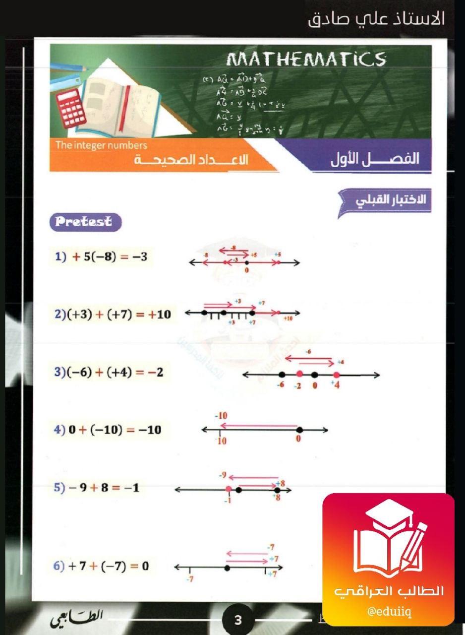 ملزمة علي صادق رياضيات الاول المتوسط – تحميل PDF