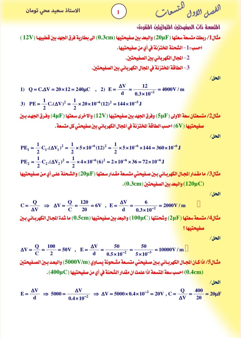 ملزمة اثرائيات ومسائل سعيد محي تومان